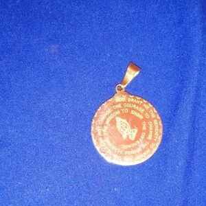 Gold Serenity Prayer Pendant